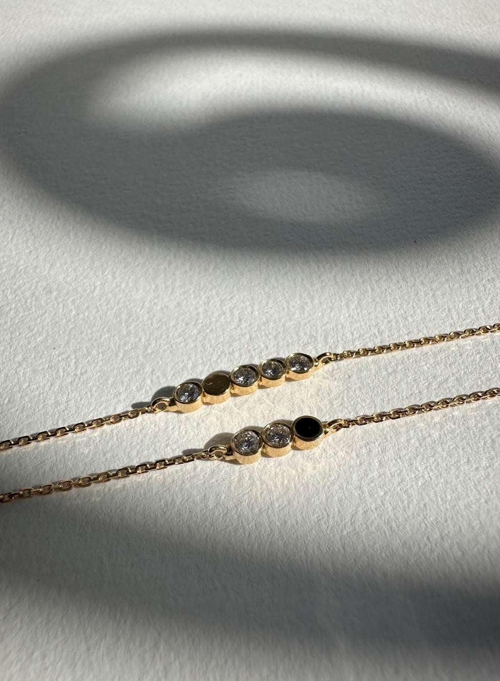 Bracelets Confettis or jaune diamants 