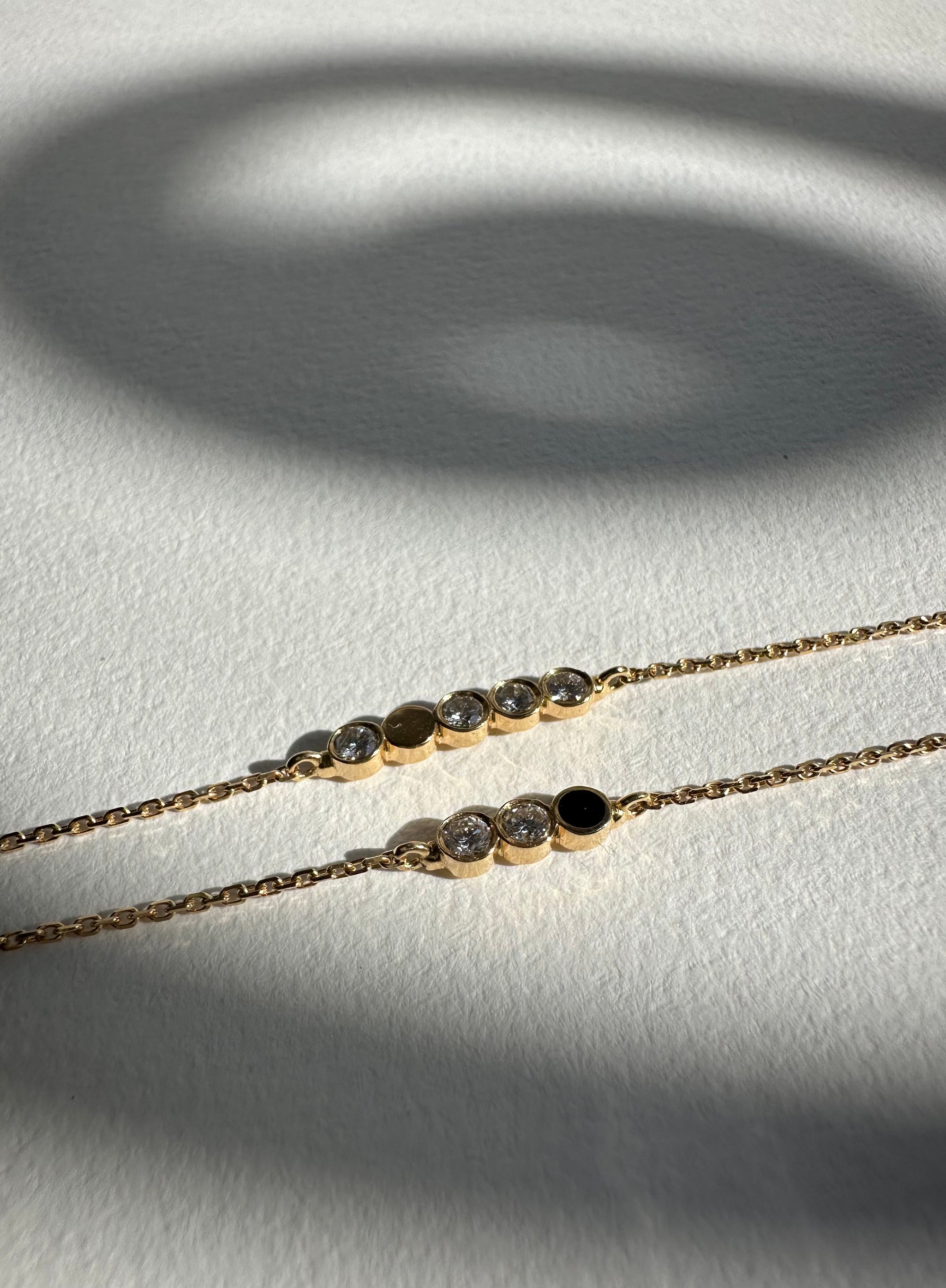 Bracelets Confettis or jaune diamants 