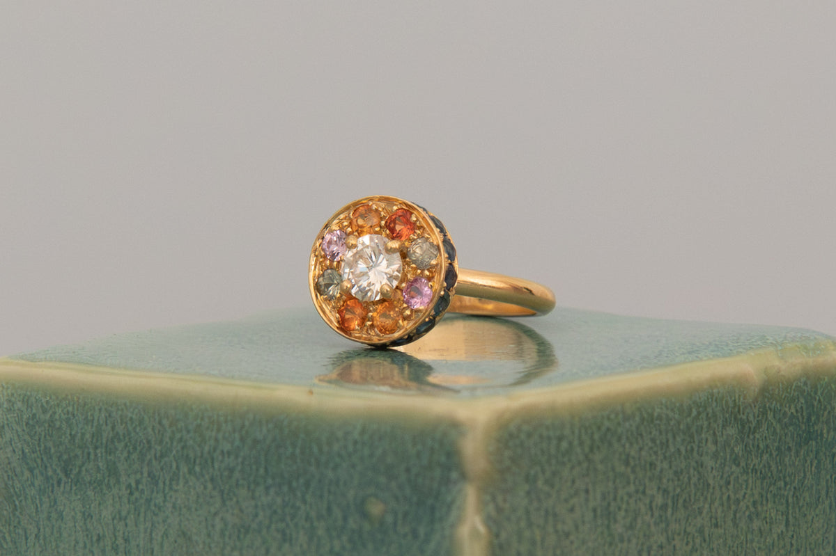 Bague La Disque pavée