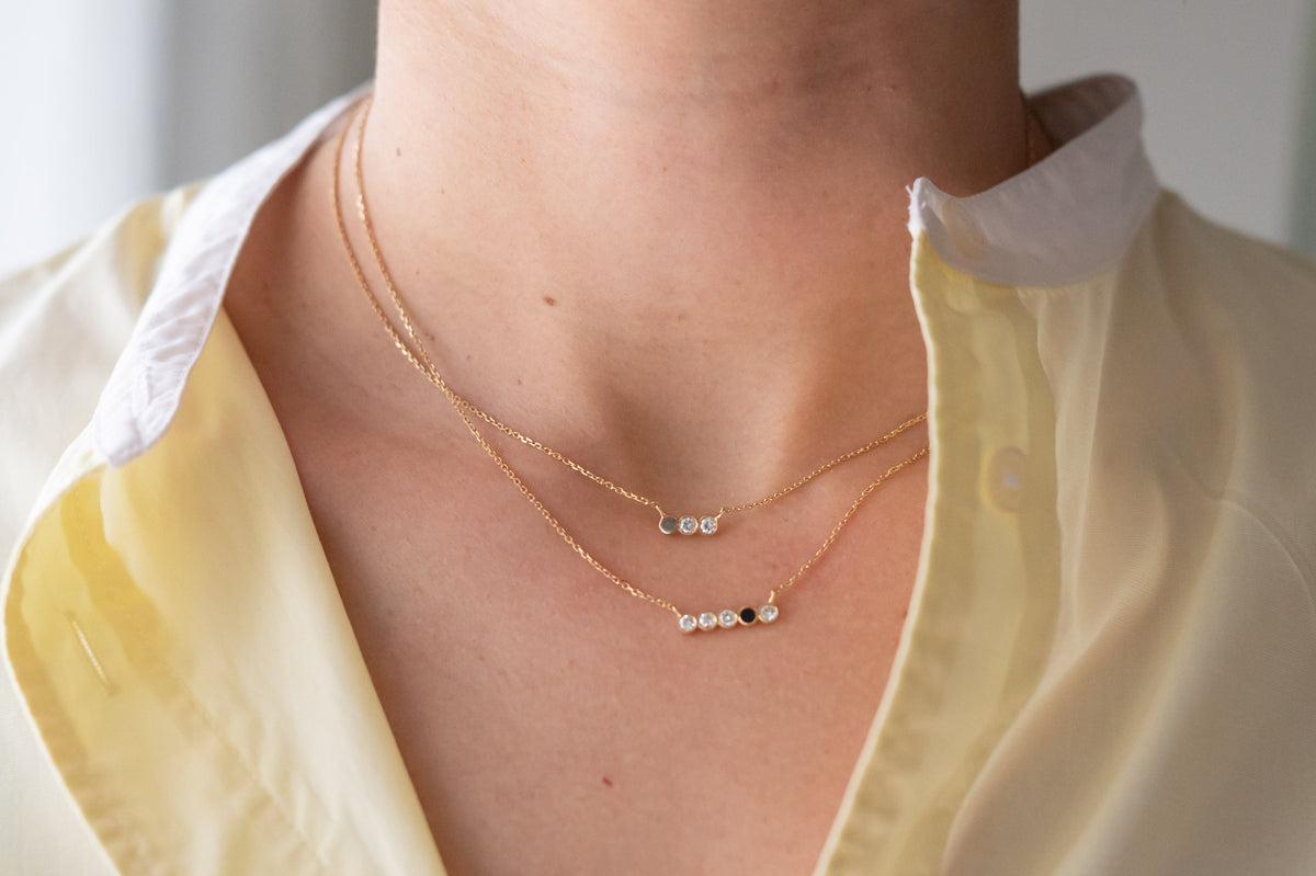 Collier 5 Confettis Laque