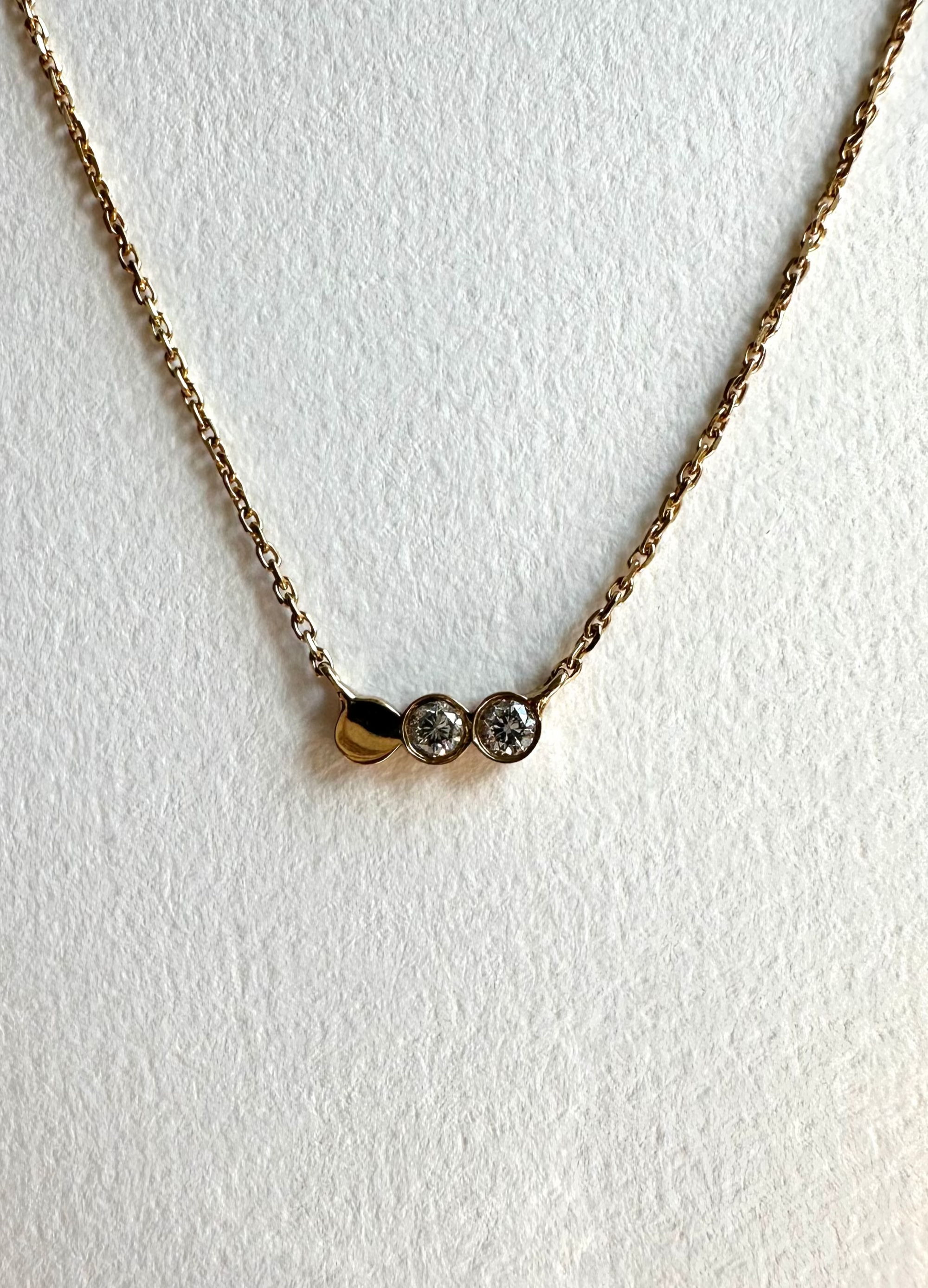 Collier 3 Confettis diamant or jaune 