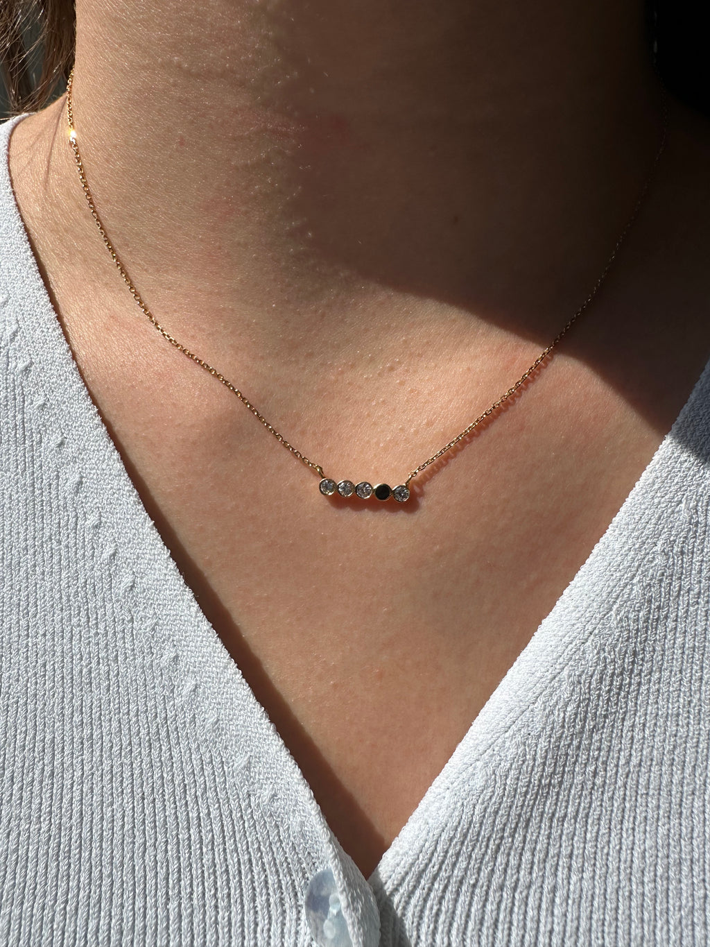 Collier 5 Confettis Laque