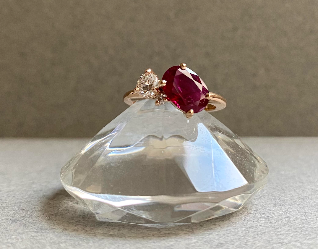 Bague Saphir Rose Or Arraroa