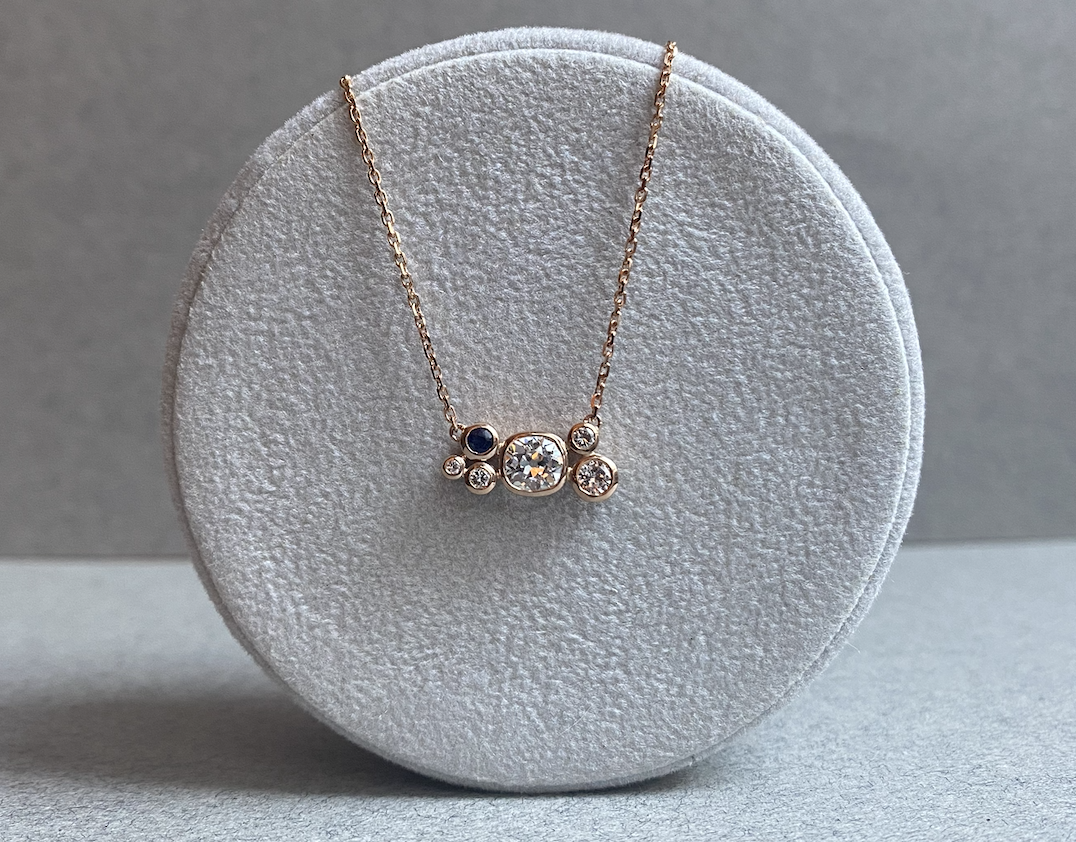 Collier Pendentif Or Diamant Couleur